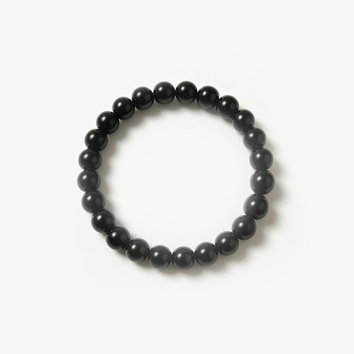 Black Round Bead Bracelet